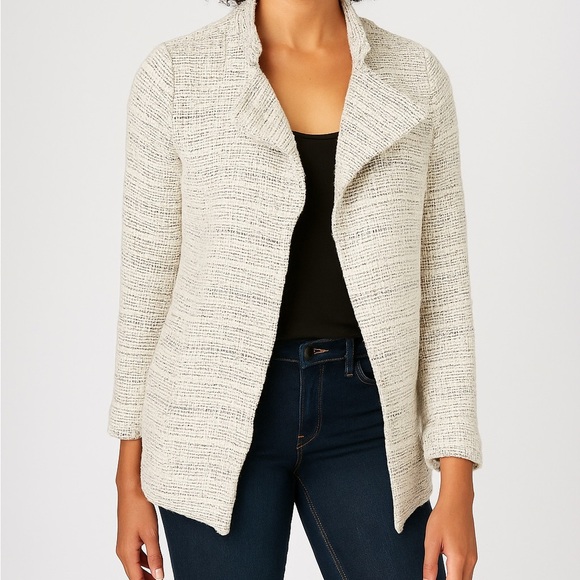 Banana Republic textured open front tweed jacket- classic blazer  small petite - Picture 1 of 13